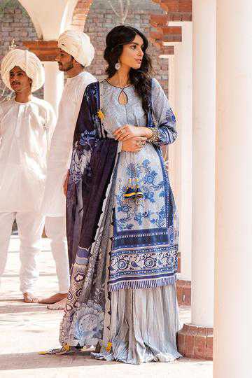 Cross Stitch Peacoat Tabeer Lawn Unstitched Embroidered 3 Piece Suit