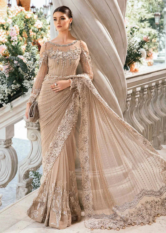 Maria B Unstitched Embroidered Saree | BD-2801