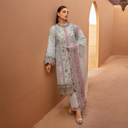 Rang Rasiya Premium Lawn 24 Parisa Embroidered Unstitched 3 Piece Suit