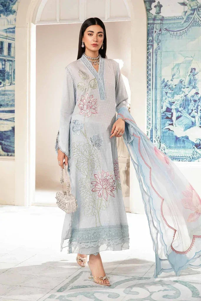 Maria B 3 Piece Unstitched Printed Suit MPT-2201-B