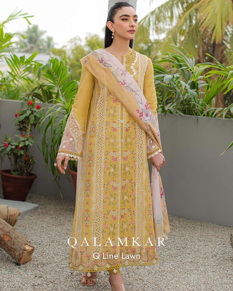 Qalamkar Embroidered Lawn Unstitched 3 Piece Suit