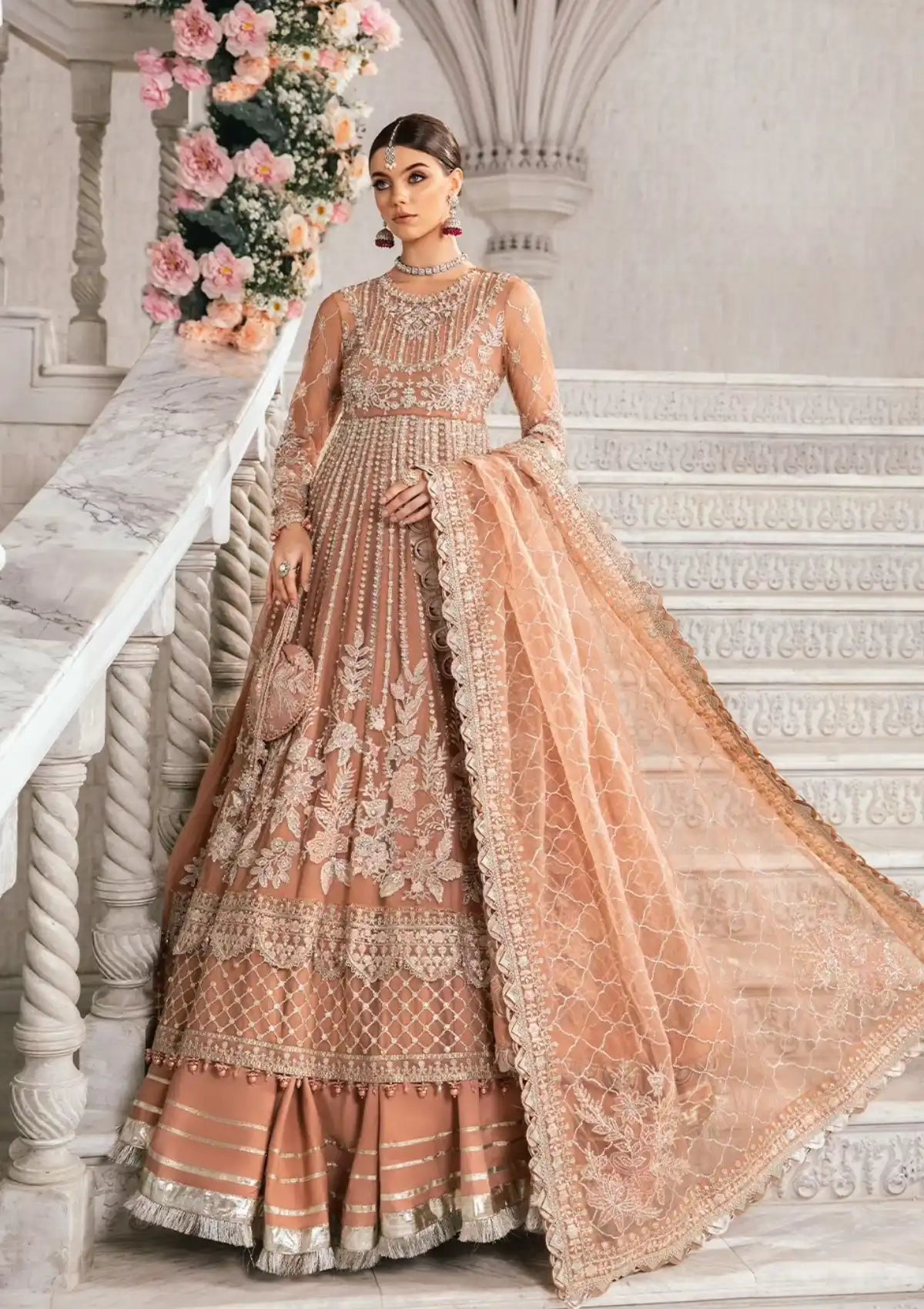 Maria B 3 Piece Unstitched Embroidered Suit | BD-2804
