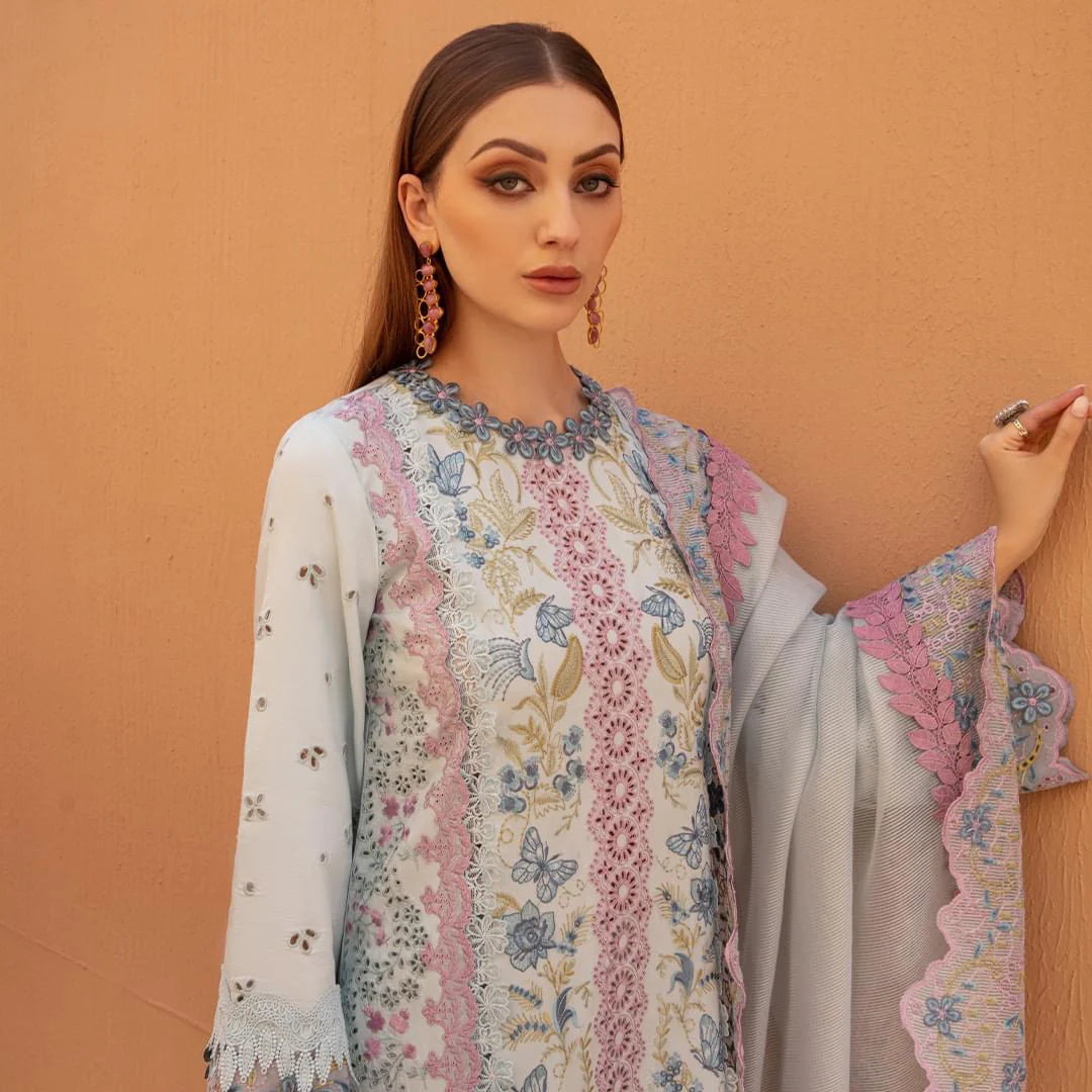 Rang Rasiya Premium Lawn 24 Parisa Embroidered Unstitched 3 Piece Suit