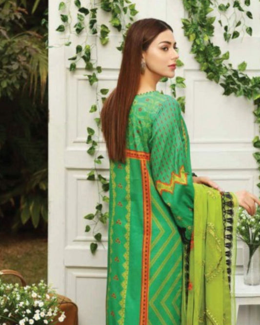 Charizma Aniq Embroidered Print Lawn Unstitched 3 Piece Suit