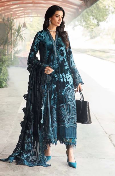 Maria B Unstitched Embroidered Palachi Suit DL-1203