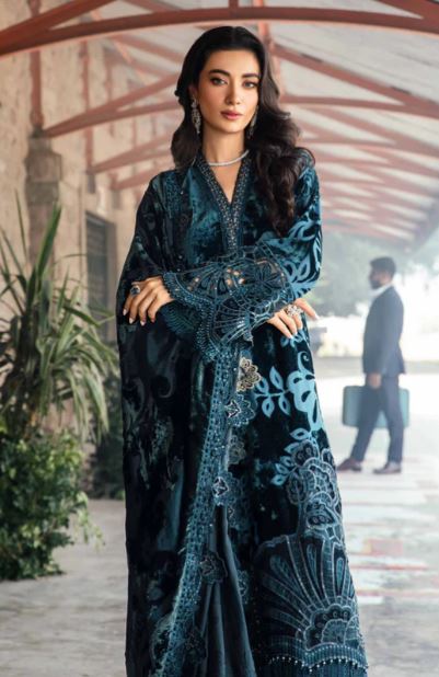 Maria B Unstitched Embroidered Palachi Suit DL-1203