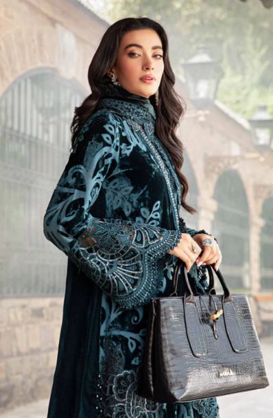 Maria B Unstitched Embroidered Palachi Suit DL-1203