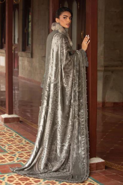 Maria B Unstitched Embroidered Velvet Suit - DL-1209