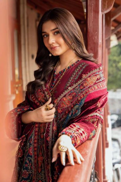 Maria B Unstitched Embroidered Twill Linen Suit - DL-1210
