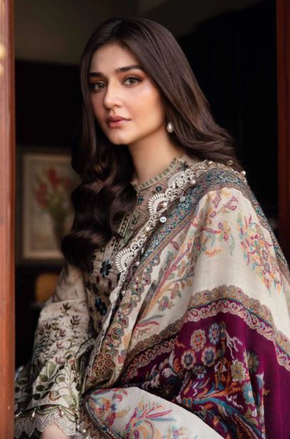 Maria B Unstitched Embroidered Linen Suit - DL-1211