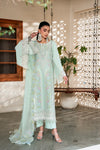 Naqsh Chikankari Aqua Bloom