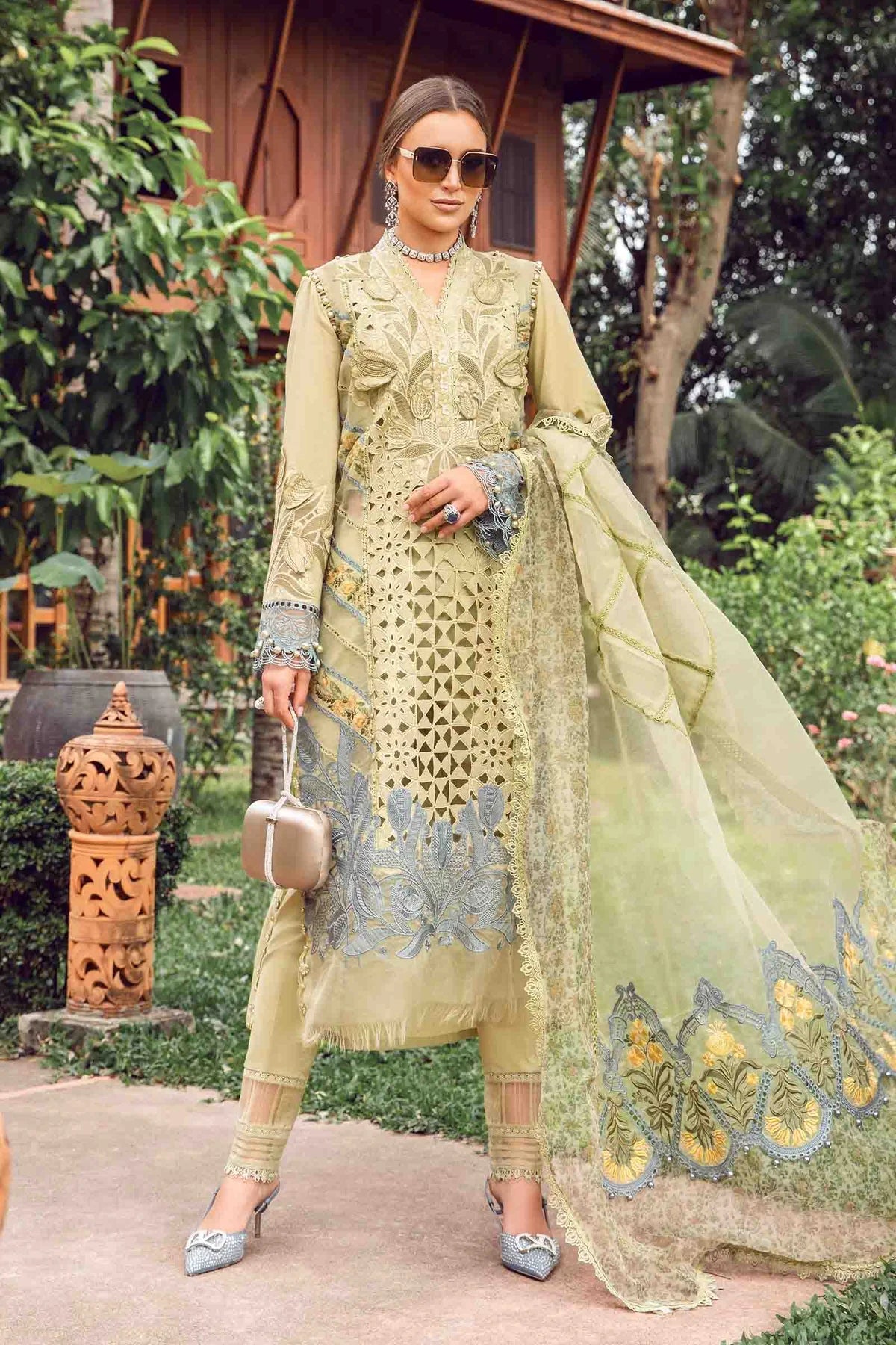Maria B 3 Piece - Unstitched Suit | EID LAWN-24-10
