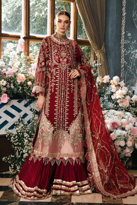 Maria B 3 PIECE UNSTITCHED EMBROIDERED SUIT | BD-2807