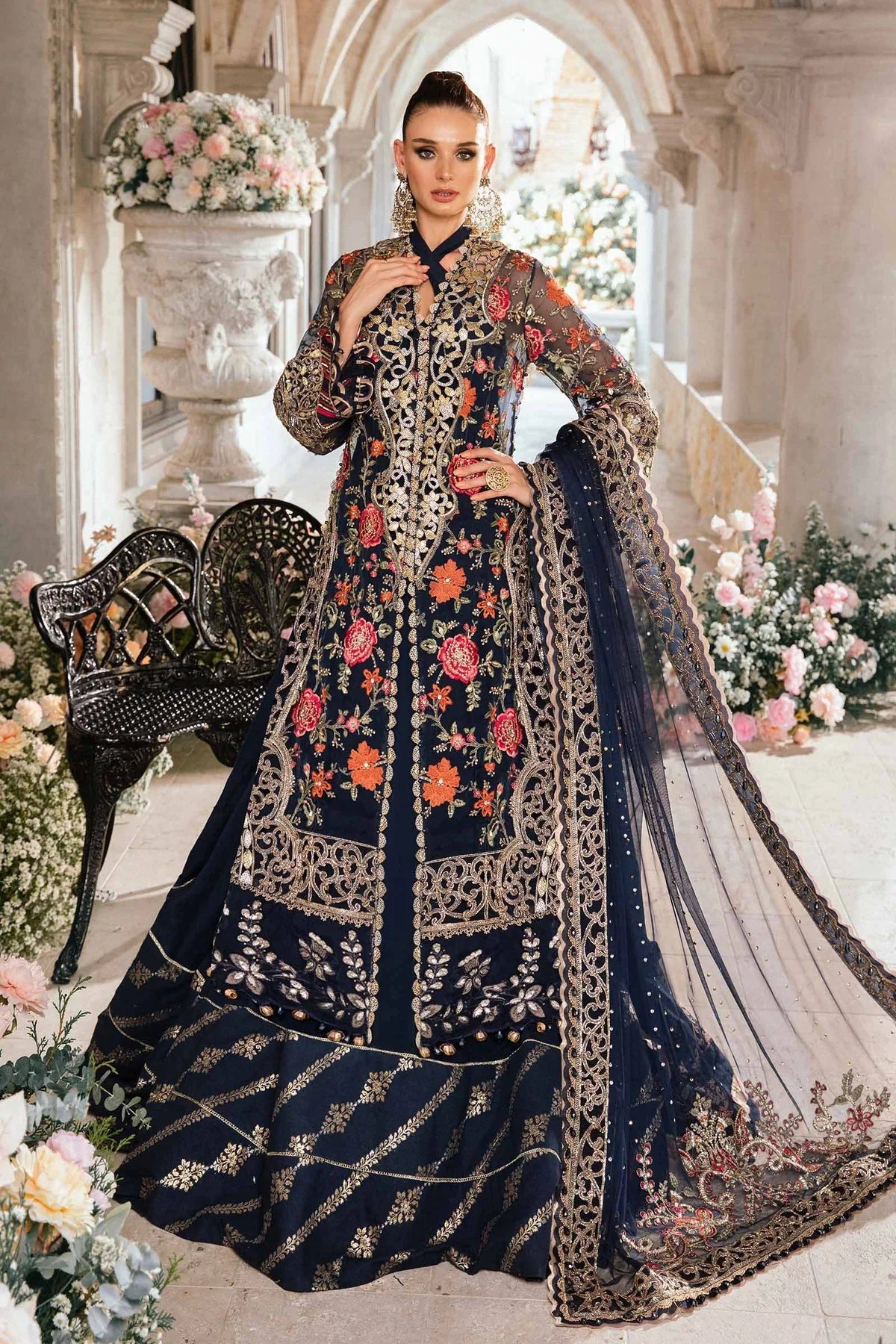 Maria B 3 PIECE UNSTITCHED EMBROIDERED SUIT | BD-2808