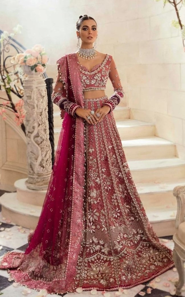 Claire De Lune Un Pense Embroidered Pakistani Gown