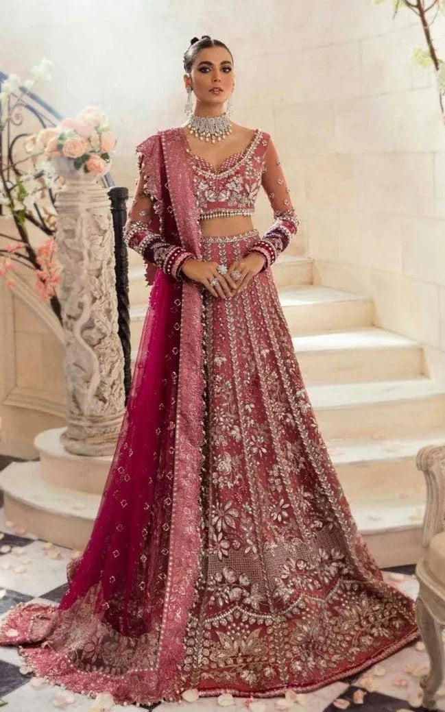 Claire De Lune Un Pense Embroidered Pakistani Gown