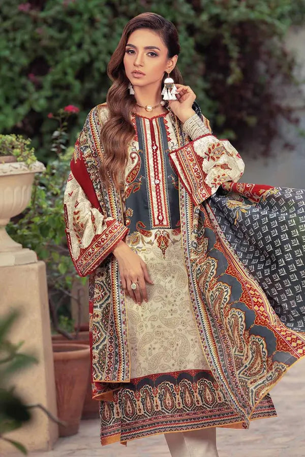 Gul Ahmed 2PC Unstitched Cotton Printed Suit TCN-22002