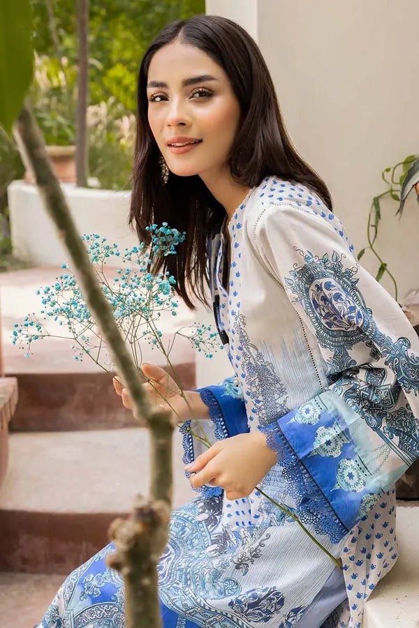 Gul Ahmed 3PC Unstitched Cotton Printed Suit CBN-22003