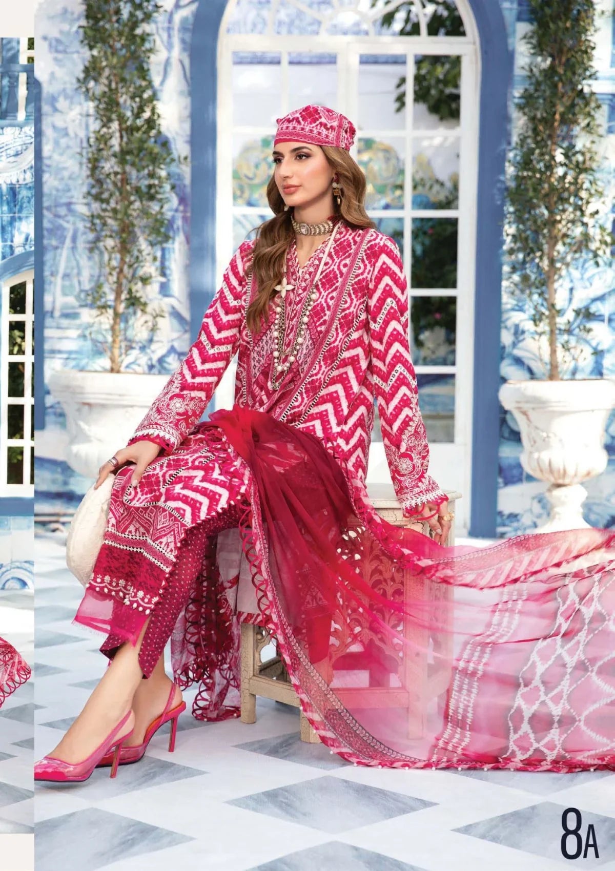 Maria B 3 Piece Unstitched Printed Suit | MPT-2208-A