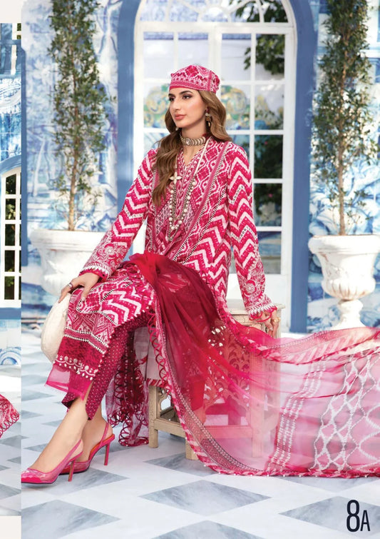 Maria B 3 Piece Unstitched Printed Suit | MPT-2208-A
