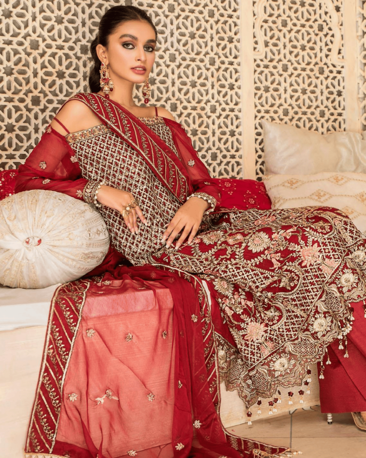 Maryam S Embroidered Chiffon Unstitched 3 Piece Suit