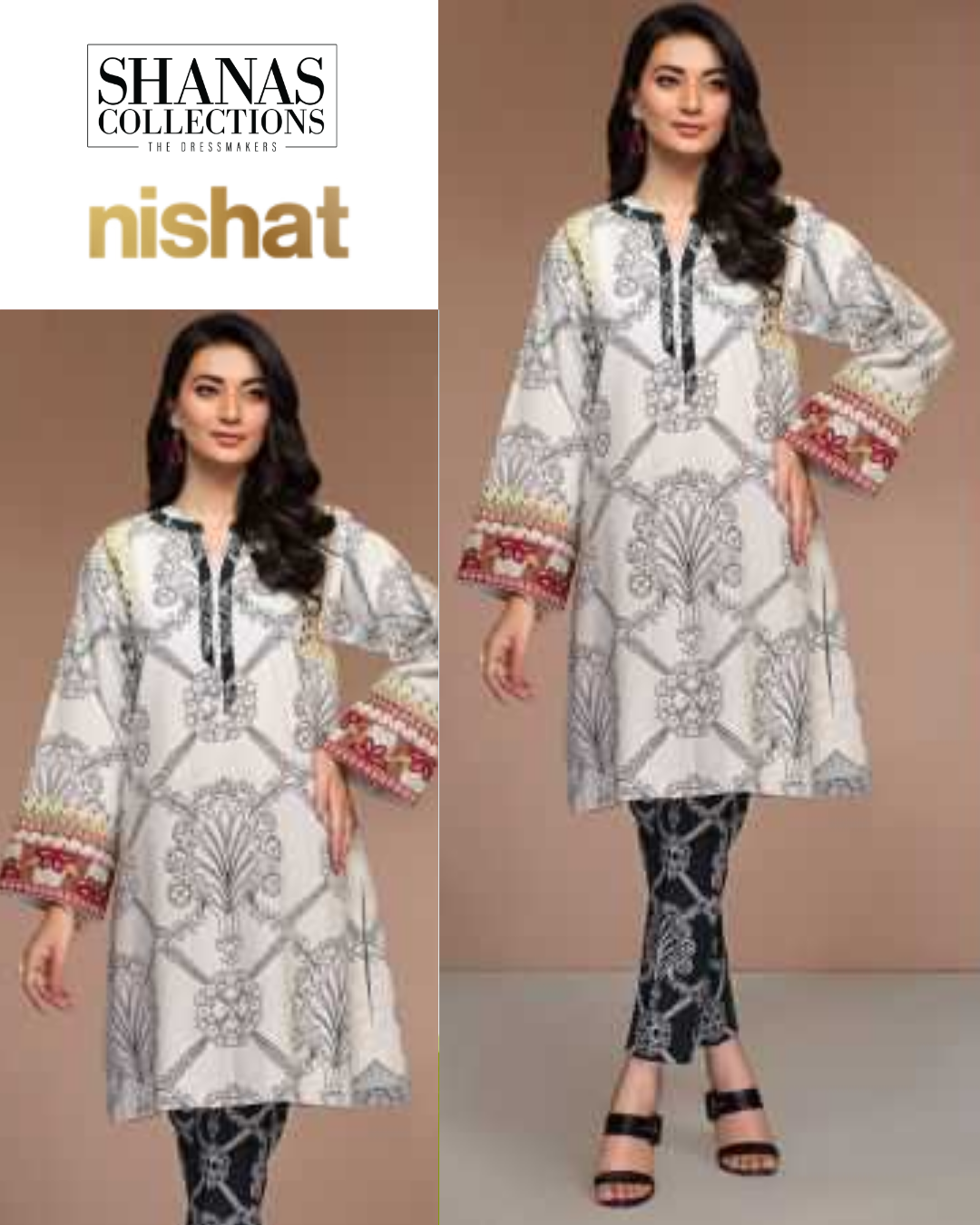 Nishat Linen Winter 2020 Printed Khaddar Unstitched 2 Piece Suit