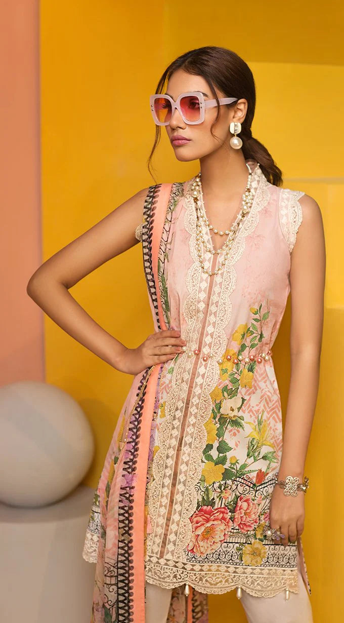 Anaya Viva Lawn 08B Isabel Embroidered Unstitched 3 Piece Suit