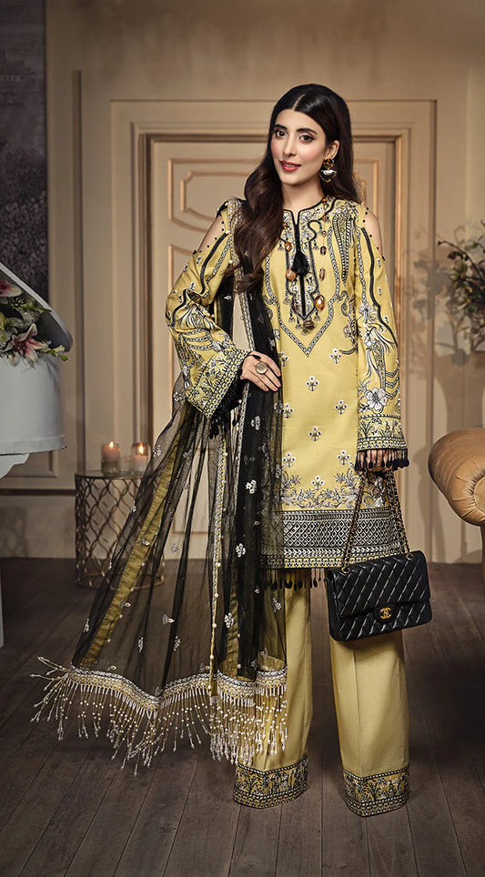 Anaya Luxury Lawn Veronique Embroidered Unstitched 3 Piece Suit