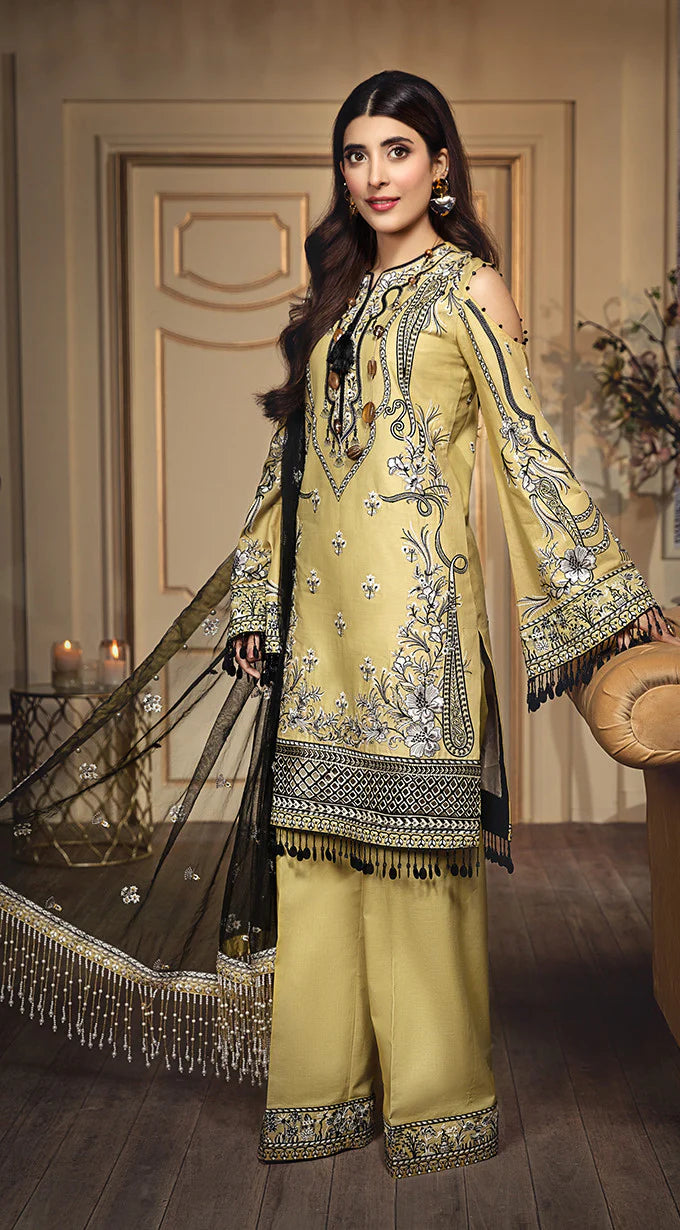 Anaya Luxury Lawn Veronique Embroidered Unstitched 3 Piece Suit