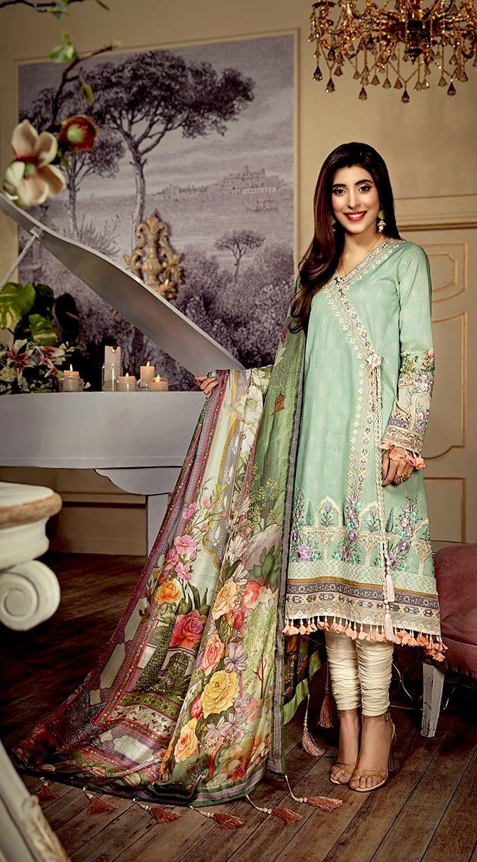 Anaya Luxury Lawn Eva Embroidered Unstitched 3 Piece Suit