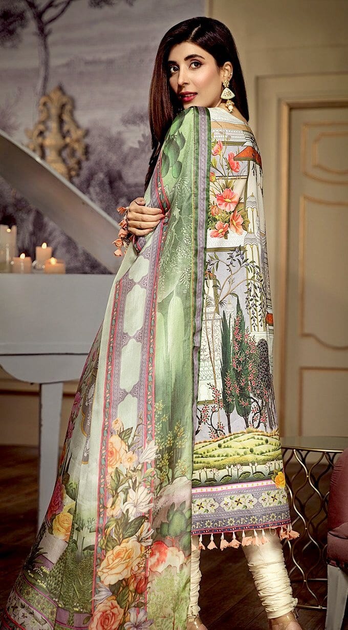 Anaya Luxury Lawn Eva Embroidered Unstitched 3 Piece Suit