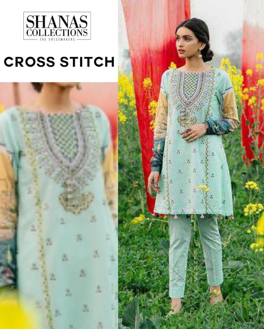 Cross Stitch Acustic Bloom Tabeer Premium Lawn Unstitched 2 Piece Suit