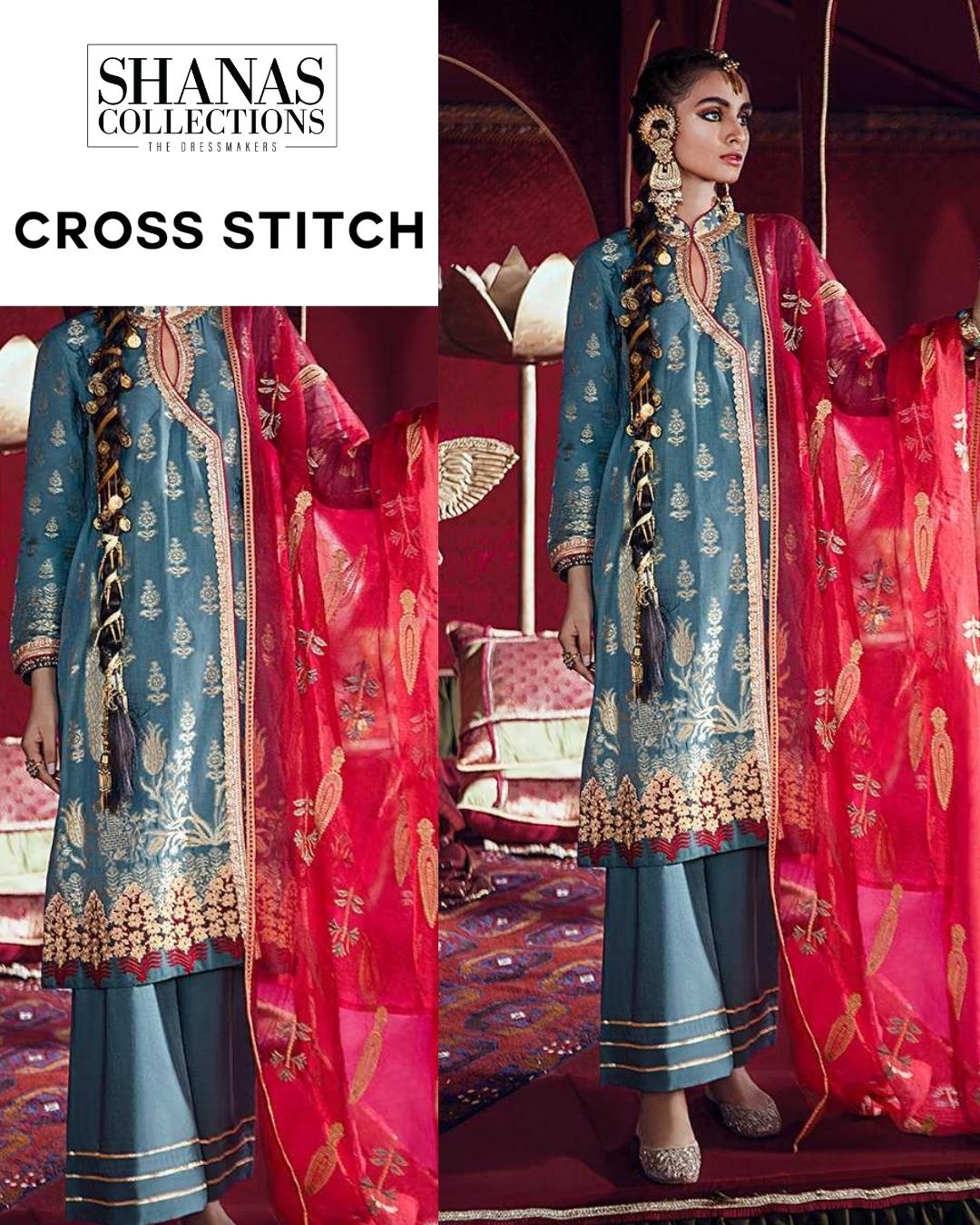 Cross Stitch Baad-e-Chaman B Razia Sultana Unstitched 3 Piece Suit