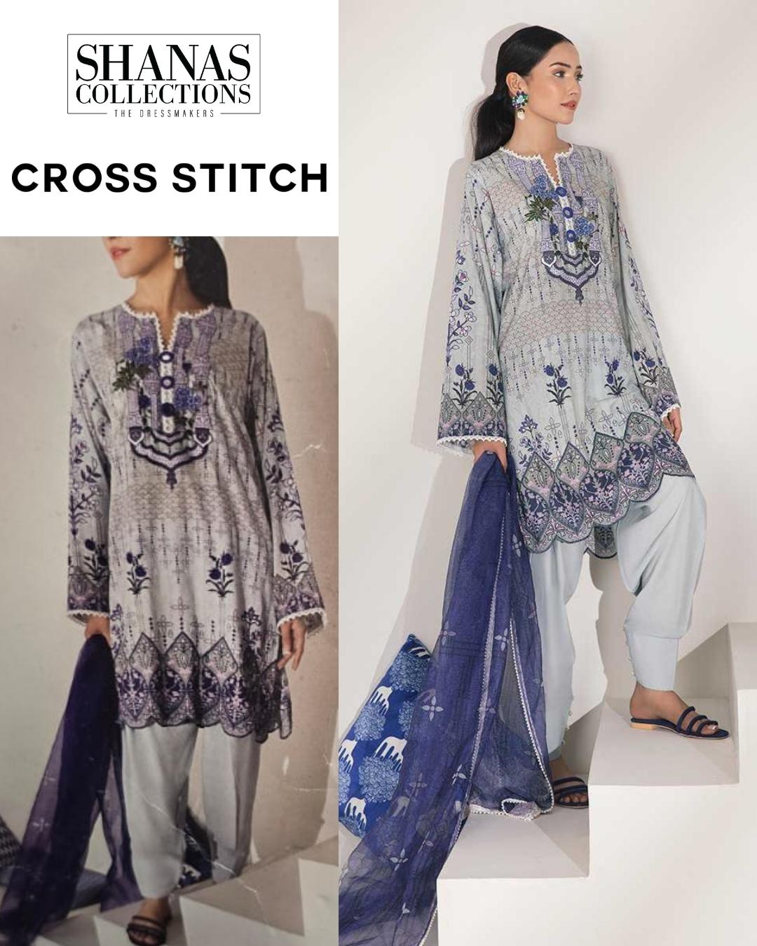 Cross Stitch Fauna Plush Monsoon Edition Unstitched 3 Piece Suit