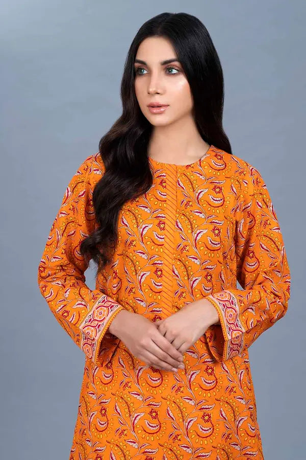 Gul Ahmed 1PC Unstitched Printed Lawn Fabric SL-884 B