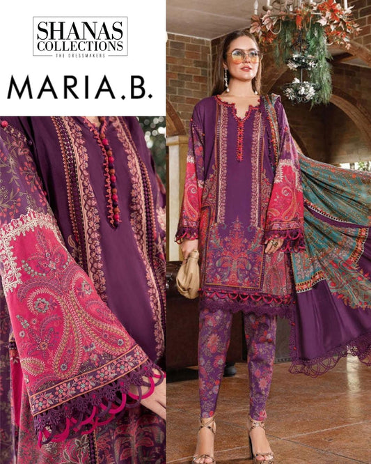 Maria.B Mprint 03-A Printed Lawn Unstitched 3 Piece Suit