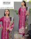 Qalamkar embroidered lawn suit with floral design