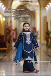 Children's Embroidered Kurta Set - Navy Blue