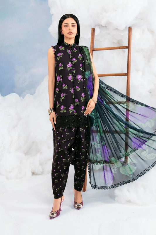 MariaB Basic 3 Pc Unstitched Embroidered Lawn Suit 09B