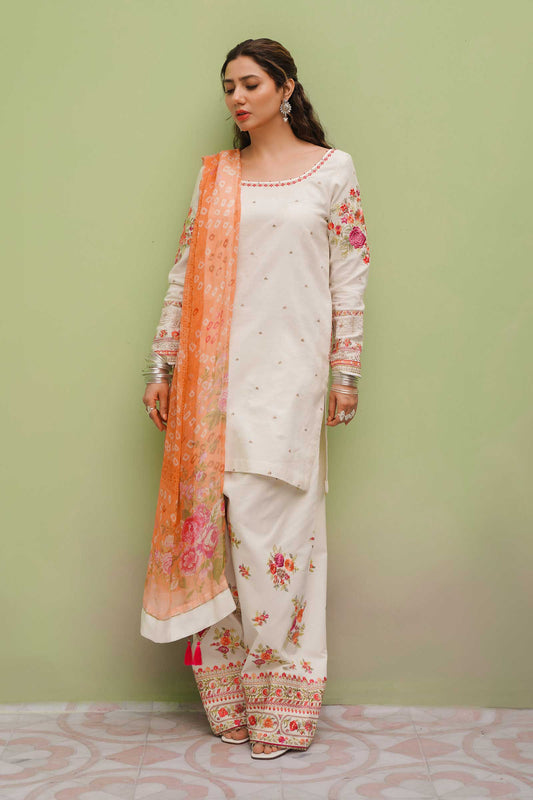 Zara Shahjahan D23-4A Embroidered Lawn Unstitched 3 Piece Suit