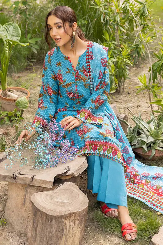 Gul Ahmed  3PC Unstitched Cotton Printed Suit CBN-22022
