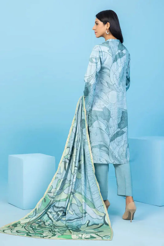 Gul Ahmed 3PC Unstitched Printed Cotail Linen Suit WNS-32066 A