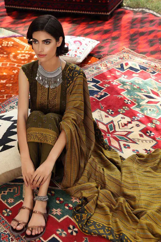 Gul Ahmed 3PC Unstitched Printed Linen Suit LT-12015 A