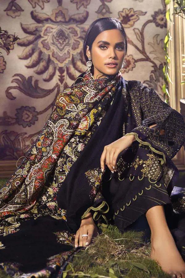 Gul Ahmed 3PC Unstitched Printed Pashmina Shawl Suit AP-12085