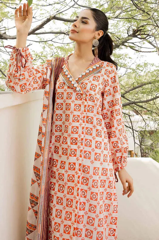 Gul Ahmed  3PC Unstitched Cotton Printed Suit CBN-22024