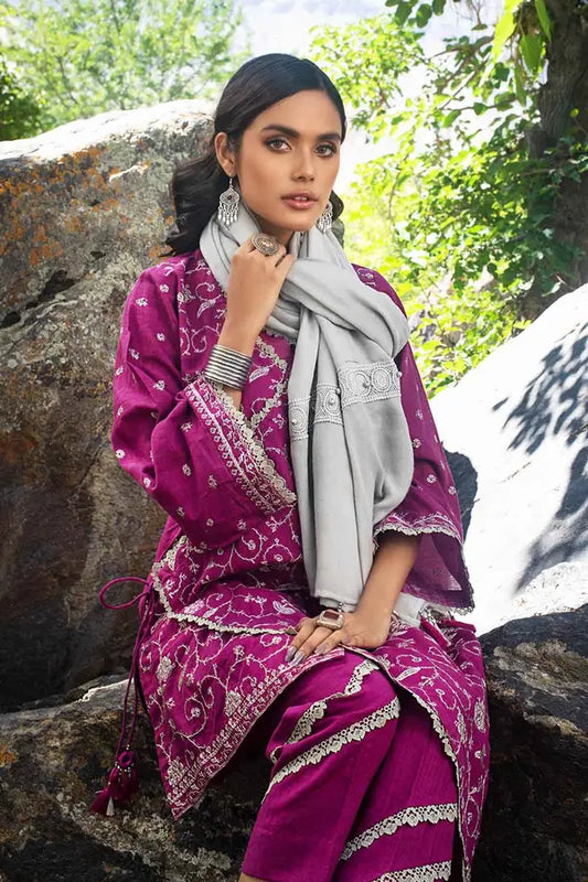 Gul Ahmed 3PC Unstitched Woven Pashmina Shawl Suit AP-12031