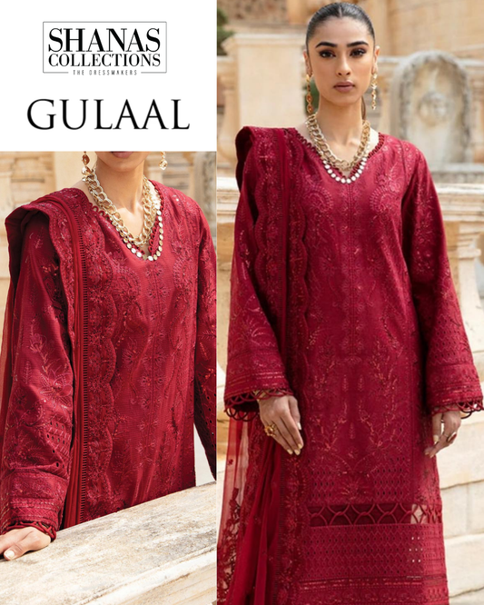 GL-07 Amelie lawn suit with embroidered shirt and printed dupatta
Pastel-colored embroidery and elegant dupatta design