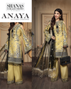 Veronique embroidered shirt with chiffon dupatta laid flat
Detailed embroidery and soft pastel tones of the suit