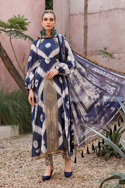 Maria.B Mprints 2-A Printed Lawn Unstitched 3 Piece Suit