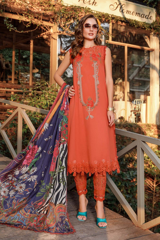 Maria.B Mprints 7-B Printed Lawn Unstitched 3 Piece Suit